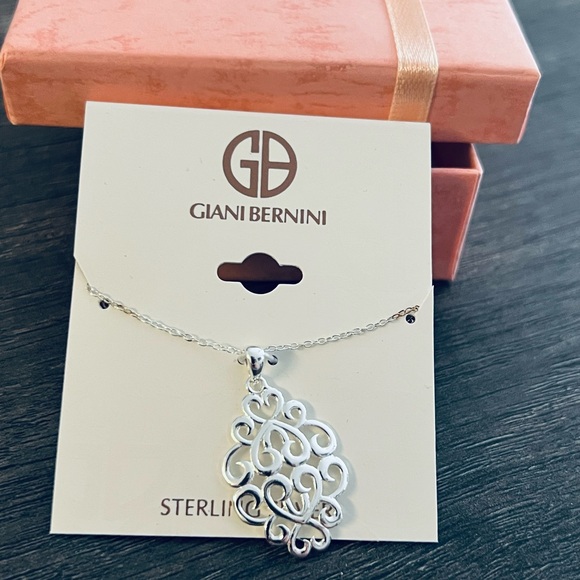 Giani Bernini Sterling Silver Filigree Necklace - Picture 2 of 4